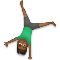 Man Cartwheeling- Medium-Dark Skin Tone emoji on LG